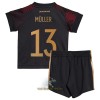 Officiële Voetbalshirt + Korte Broek Duitsland Muller 13 Uit WK 2022 - Kids